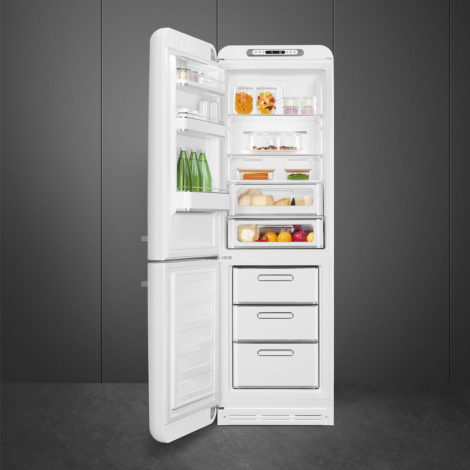 Chladnička s mrazničkou dole SMEG 50’s Retro Style, otváranie ľavé, 196×60 cm biela_2
