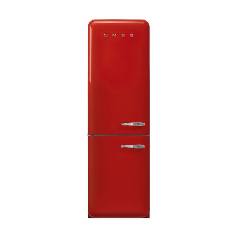 Chladnička s mrazničkou dole SMEG 50’s Retro Style, otváranie ľavé, 196×60 cm červená
