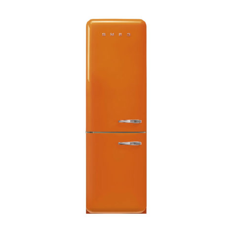 Chladnička s mrazničkou dole SMEG 50’s Retro Style, otváranie ľavé, 196×60 cm oranžova