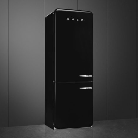 Chladnička s mrazničkou dole SMEG 50’s Retro Style, otváranie ľavé, 205×70 cm čierna_3
