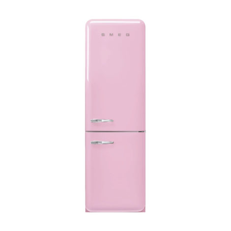 Chladnička s mrazničkou dole SMEG 50’s Retro Style, otváranie pravé, 196×60 cm ružová