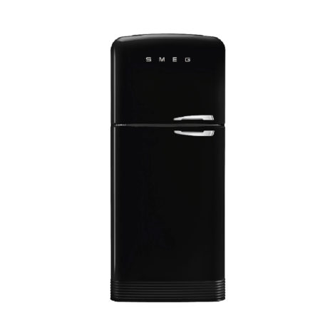 Chladnička s mrazničkou nahore SMEG 50's Retro Style, otváranie ľavé, 192x80 cm čierna