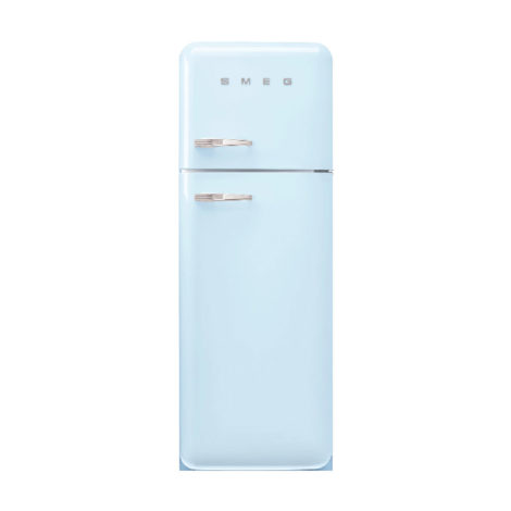 Chladnička s mrazničkou nahore SMEG 50’s Retro Style, otváranie pravé, 172×60 cm pastelovo modrá