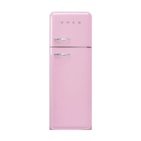 Chladnička s mrazničkou nahore SMEG 50’s Retro Style, otváranie pravé, 172×60 cm ružová
